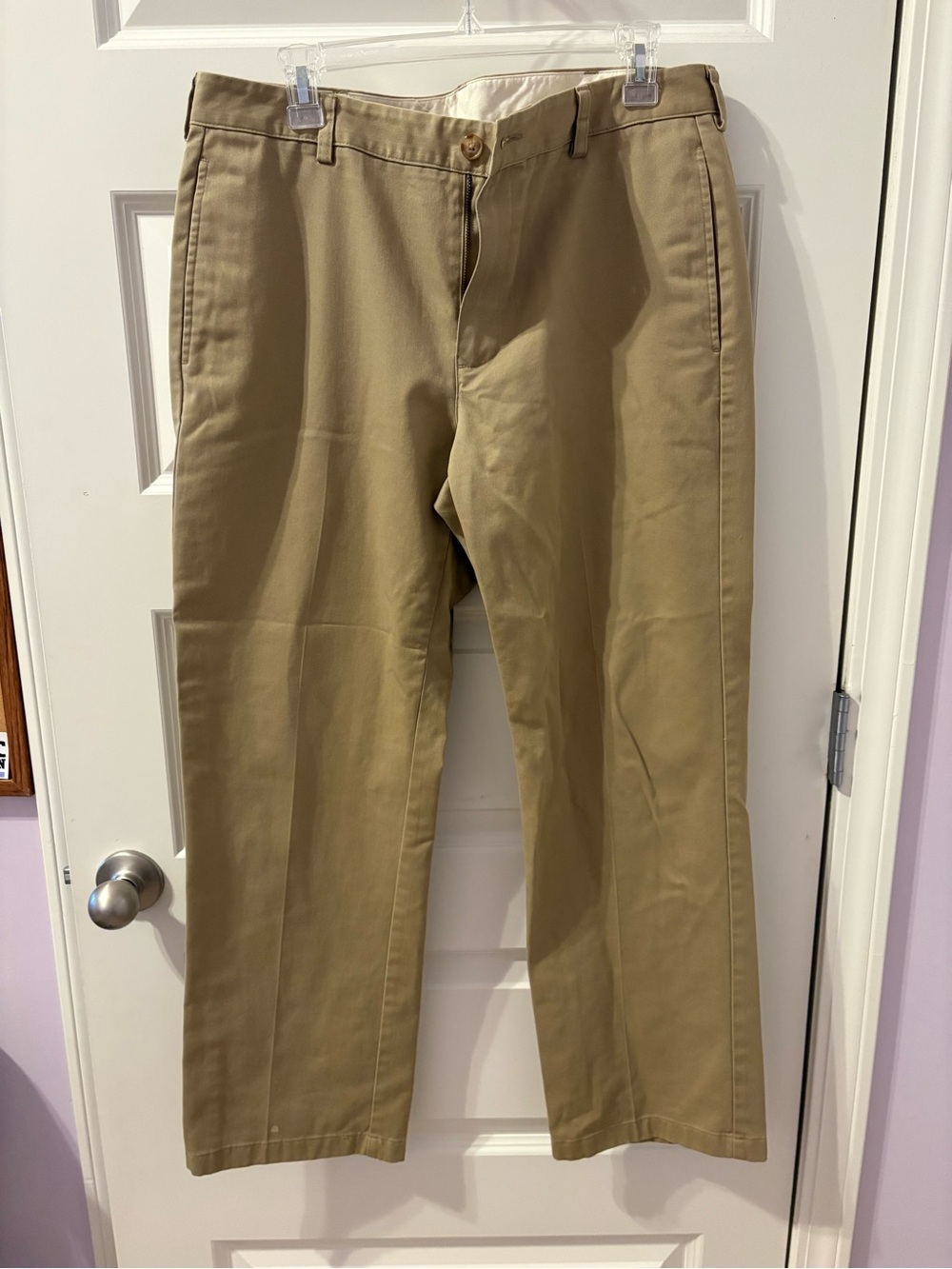 L.L. Bean 34x30 Men's Straight-Leg Khakis in Tan